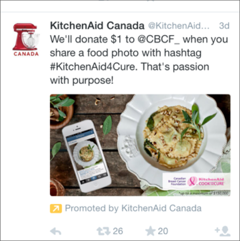 Kitchen Aid Canada Twitter post