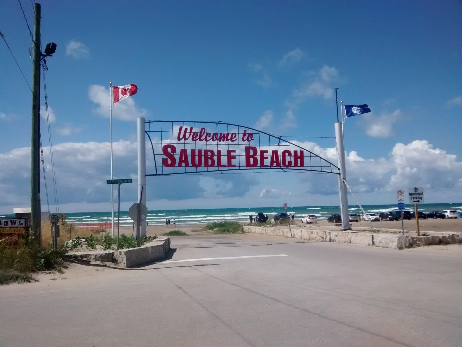 Sauble Beach welcome sign