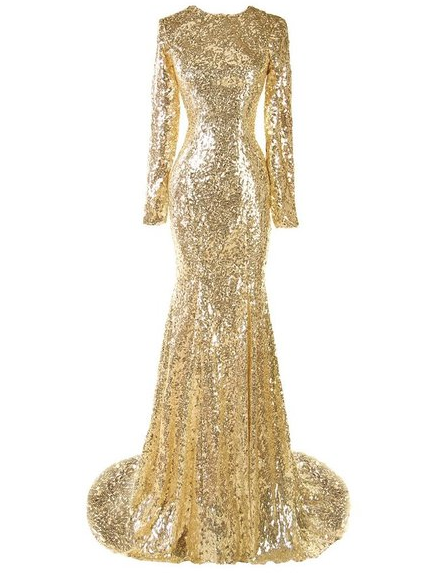 Kamishade gold dress