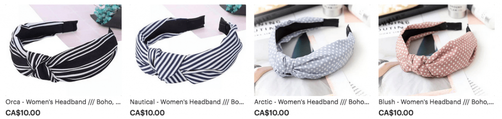 Etsy Headbands