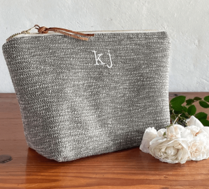 A monogrammed make up bag is a great holiday gift idea from Etsy