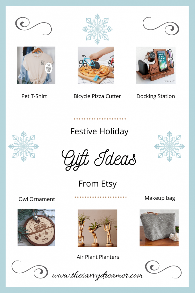Festive Holiday Gift Ideas From Etsy Pinterest graphic
