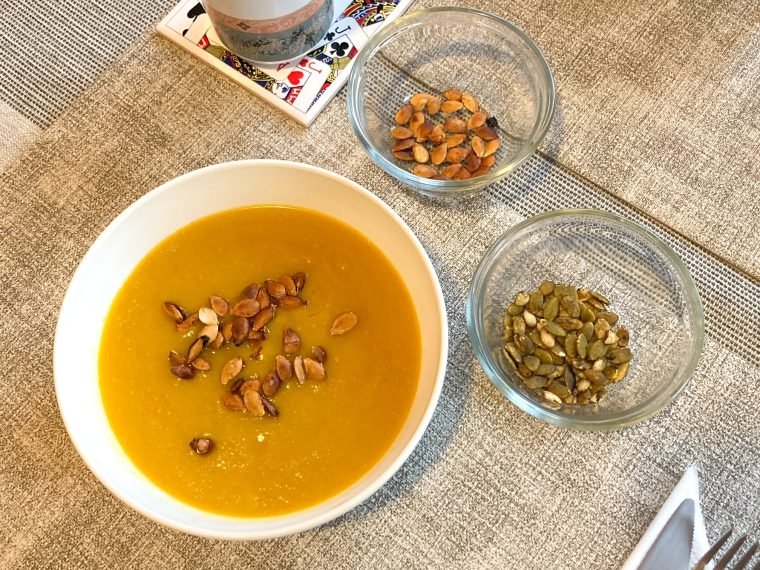 Learn how to make the best butternut squash soup you've ever made on the blog this week!